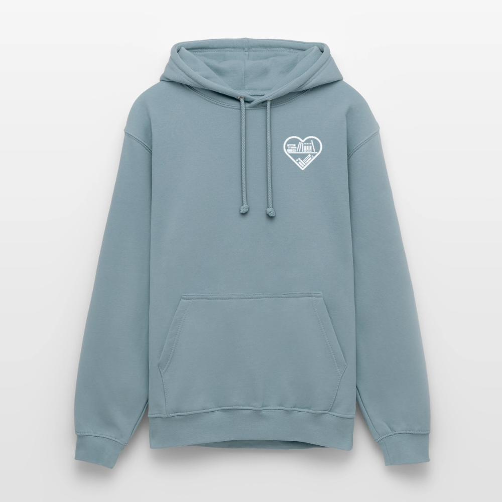 buchverliebt-unisex-hoodie - Nebelblau