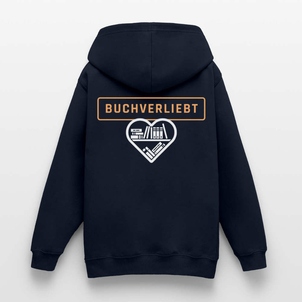 buchverliebt-teenager-hoodie - Navy