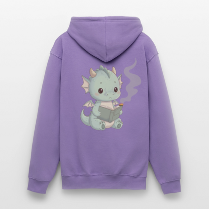 Kleiner.buecherdrache.unisex.hoodie - Lavendel