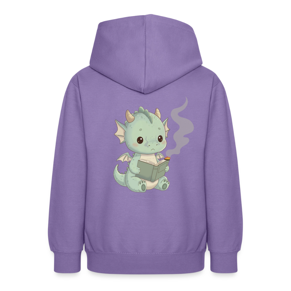 Kleiner.buecherdrache.teenager.hoodie - Lavendel