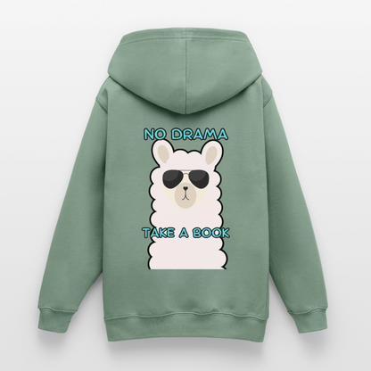 no-drama-teenager-hoodie - Graugrün