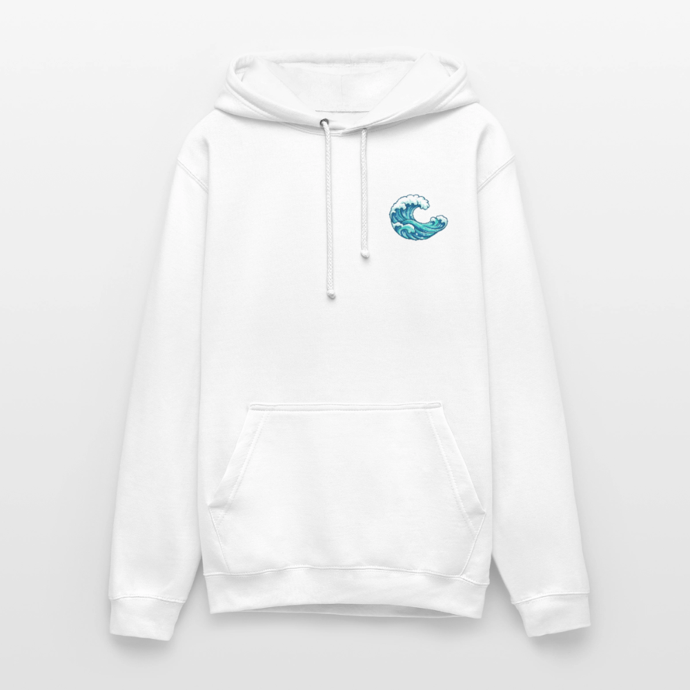 Kleiner.Delfin .große.Welle.unisex.hoodie - Weiß