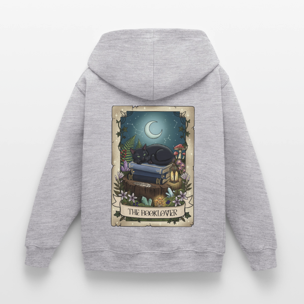 Tarotkarten-Booklover-kinder-hoodie - Hellgrau meliert