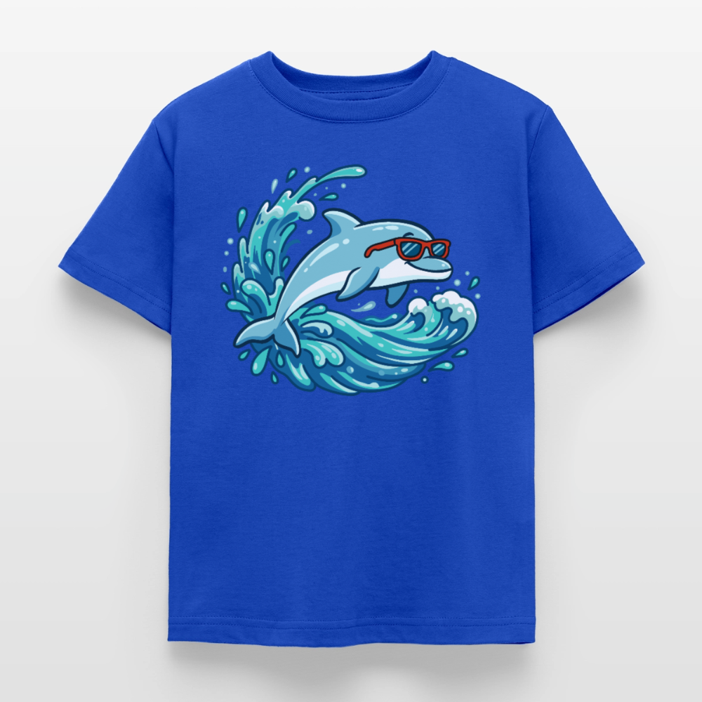 kleiner.delfin.grosse.welle.kinder.super.cool - Royalblau