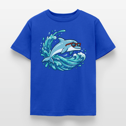 kleiner.delfin.grosse.welle.kinder.super.cool - Royalblau