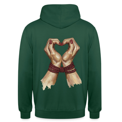 bound.by.Love.unisex.hoodie - Flaschengrün