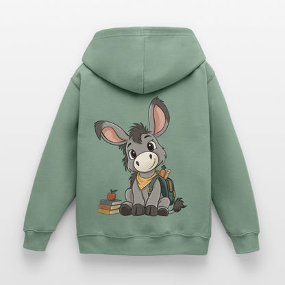 der-kleine-esel-classic--kinder-hoodie - Graugrün