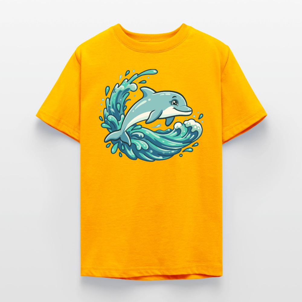 kleiner.delfin.grosse.welle.teenager.standard - Gold