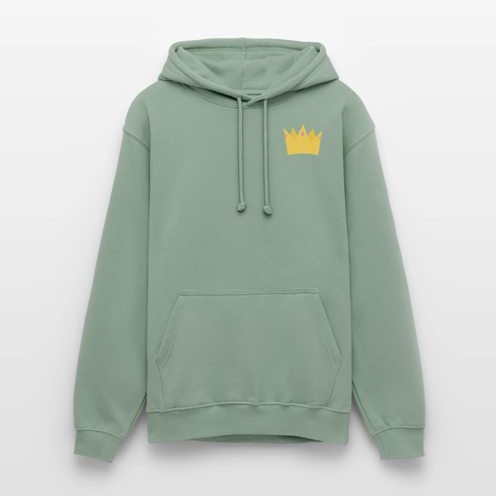 der.ungekuesste.froschkoenig.unisex.hoodie - Graugrün