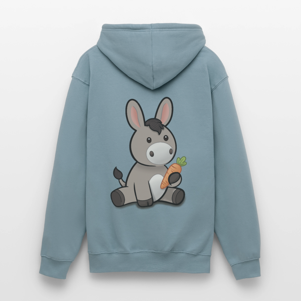 der-kleine-esel-unisex-hoodie - Nebelblau