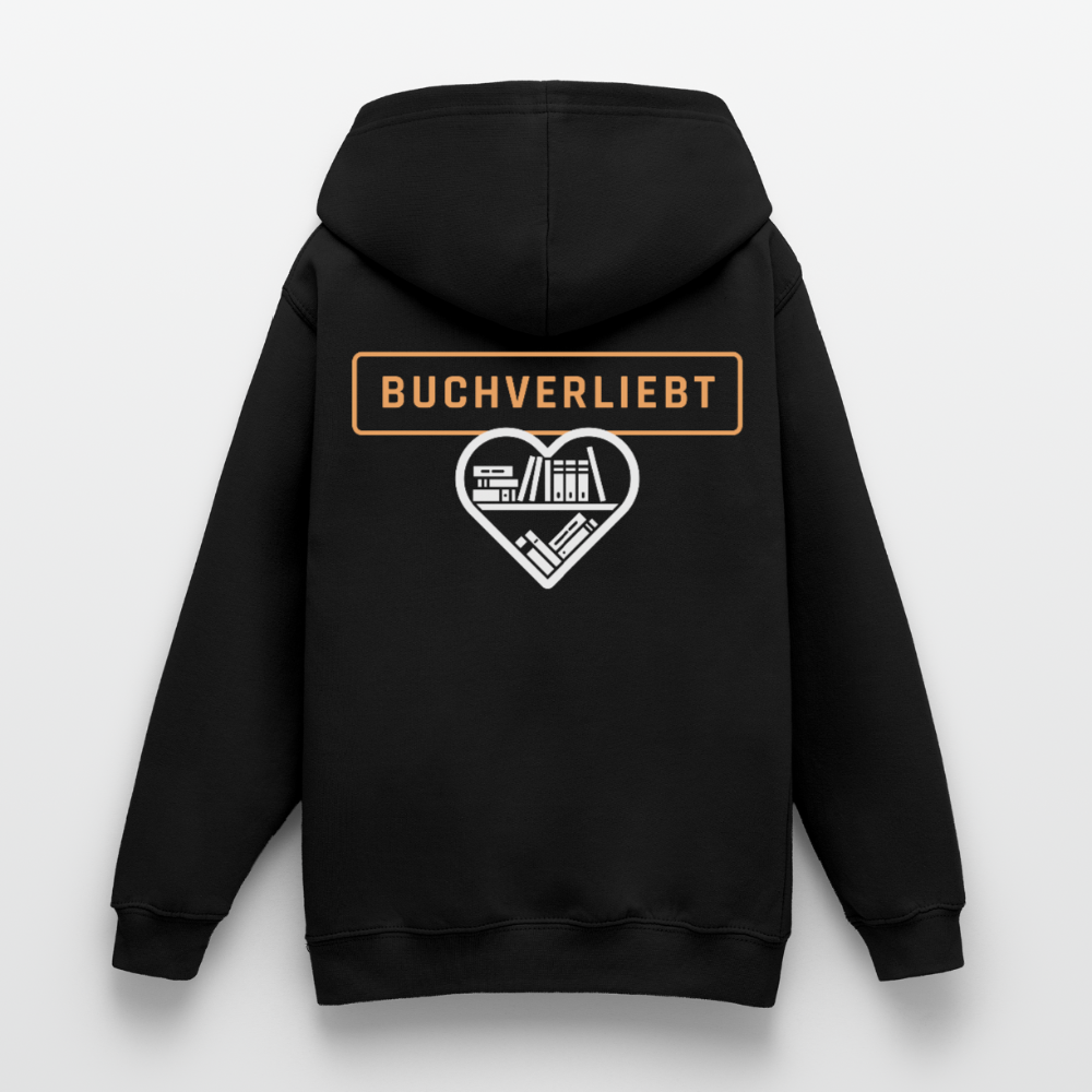 buchverliebt-teenager-hoodie - Schwarz