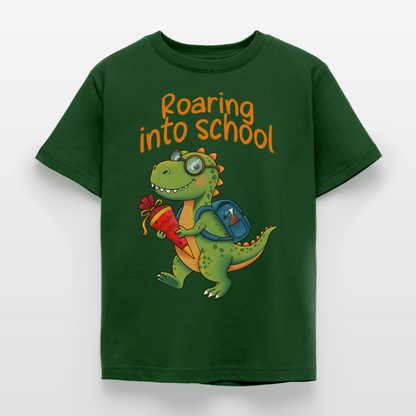 roaring-into-shool-kinder-t-shirt - Forstgrün 