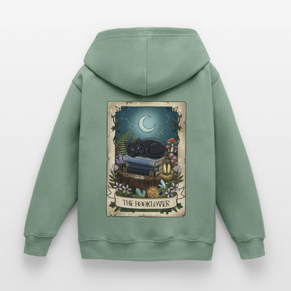 Tarotkarten-Booklover-kinder-hoodie - Graugrün