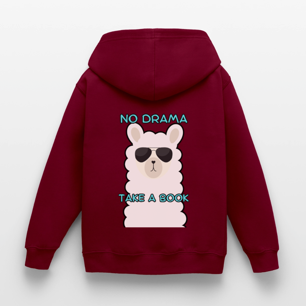 no-drama-kinder-hoodie - Bordeaux