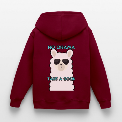 no-drama-kinder-hoodie - Bordeaux