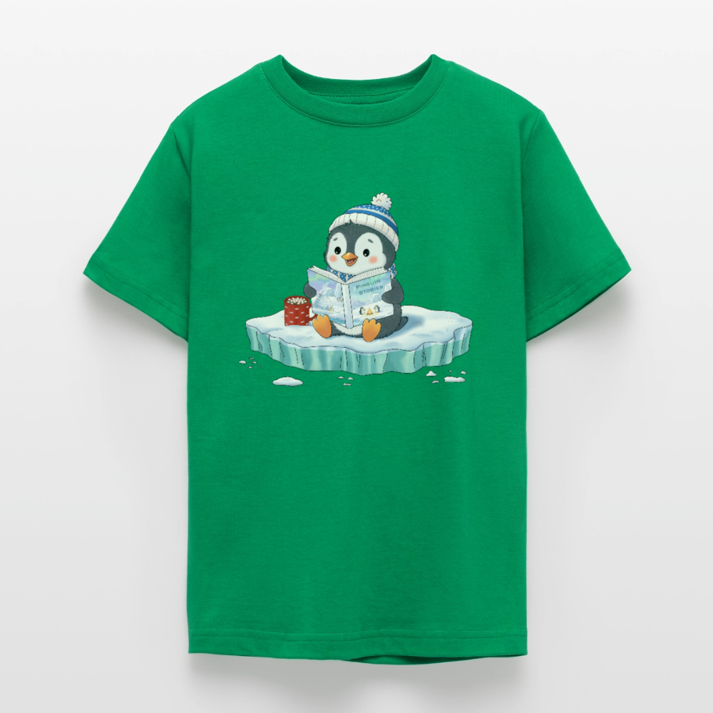 Cozy.Pinguin.Stories.Teenager.T-Shirt - Kelly Green