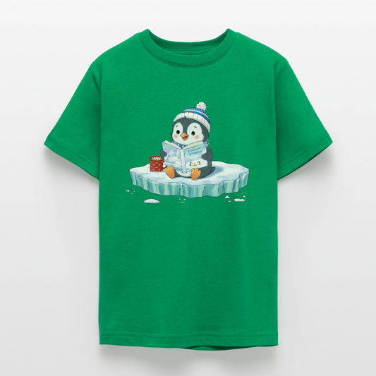 Cozy.Pinguin.Stories.Teenager.T-Shirt - Kelly Green