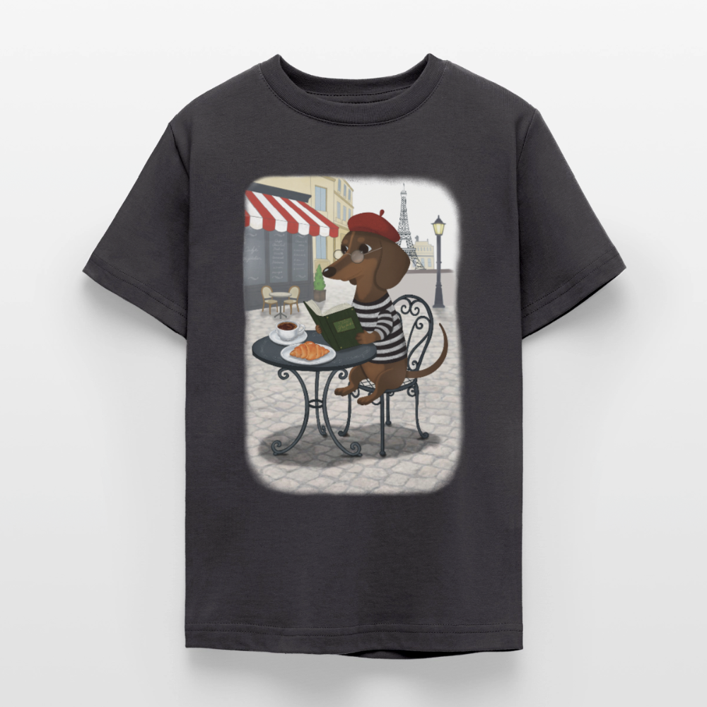 dackel-in-paris.tres.pawfect.teenager.t-shirt - Dunkelgrau
