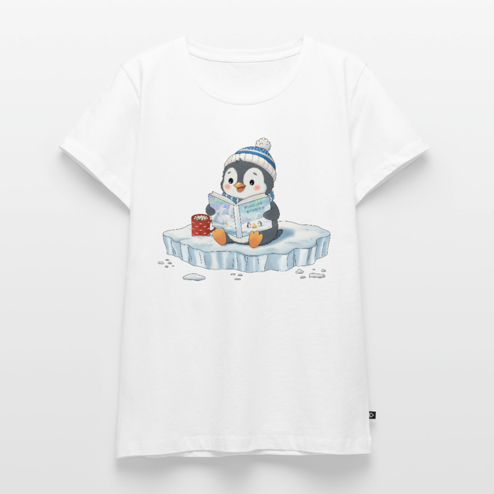 Cozy Pinguin Stories | Premium T-Shirt für Frauen - Weiß
