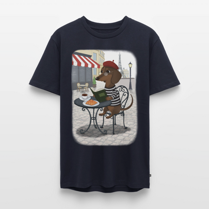 Dackel in Paris – Très Pawfect  | Premium T-Shirt für Männer - Navy