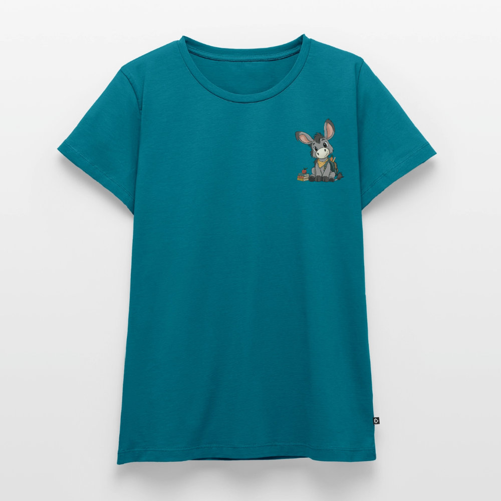 der-kleine-esel-classic-frauen-shirt-pocket - Petrol