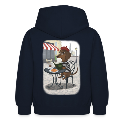 dackel.in.paris.tres.pawfect.kinder.hoodie - Navy