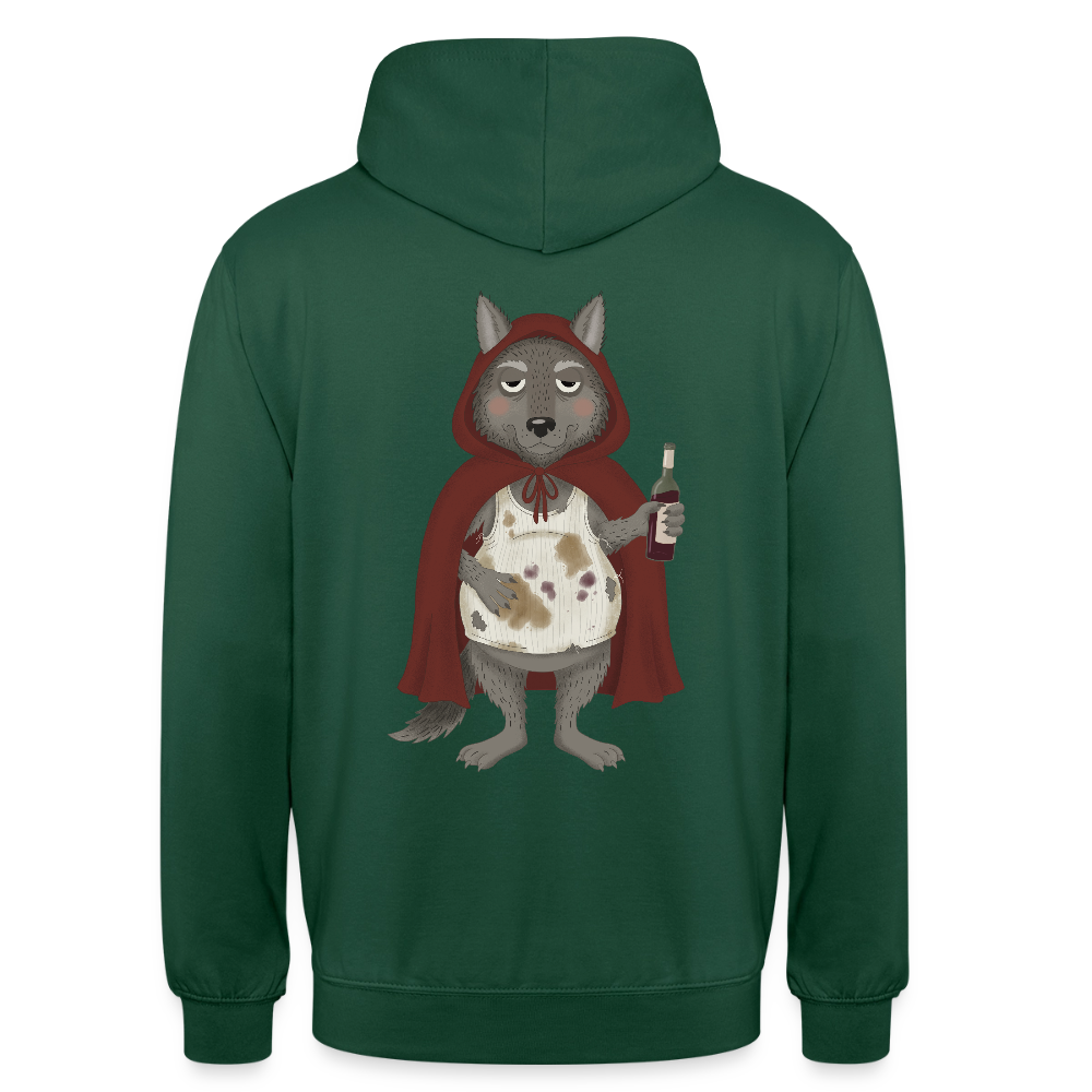 der.asoziale.wolf.unisex.hoodie - Flaschengrün