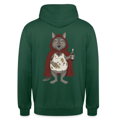 der.asoziale.wolf.unisex.hoodie - Flaschengrün