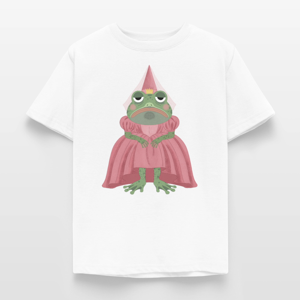 der-ungekusste-froschkonig-kinder-t-shirt - Weiß