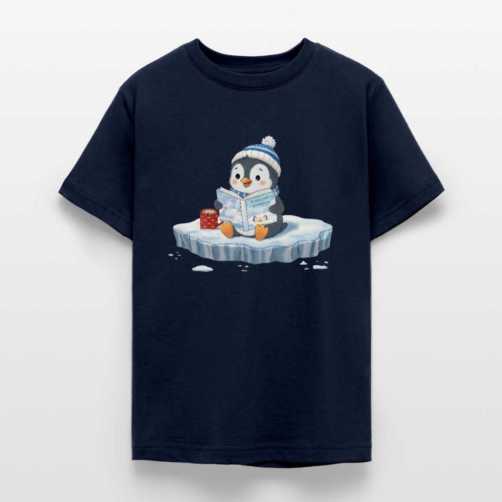 Cozy.Pinguin.Stories.Teenager.T-Shirt - Navy