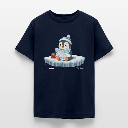 Cozy.Pinguin.Stories.Teenager.T-Shirt - Navy