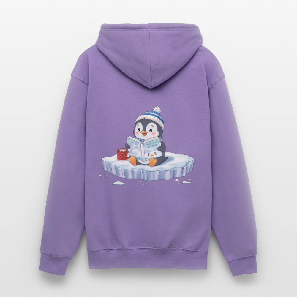 cozy.pinguin.stories.unisex.hoodie - Lavendel