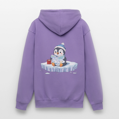 cozy.pinguin.stories.unisex.hoodie - Lavendel