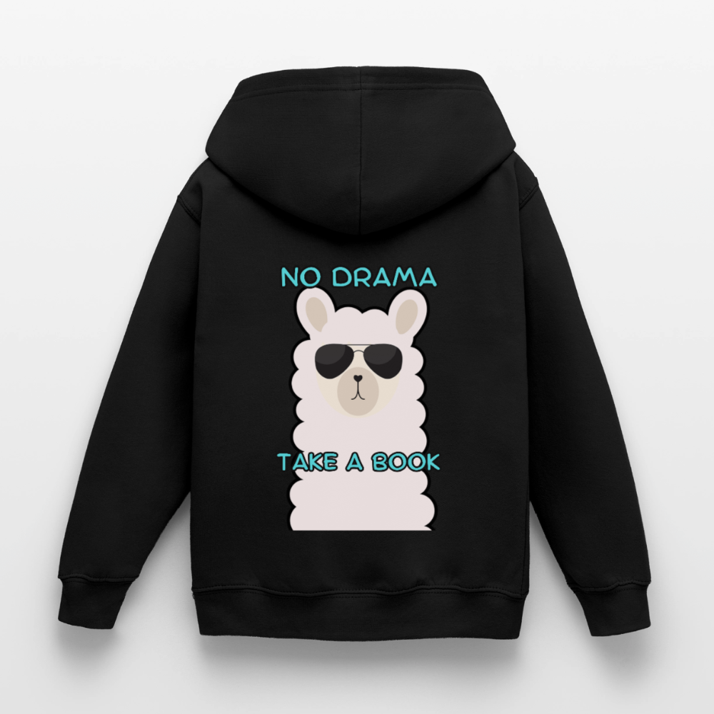 no-drama-kinder-hoodie - Schwarz