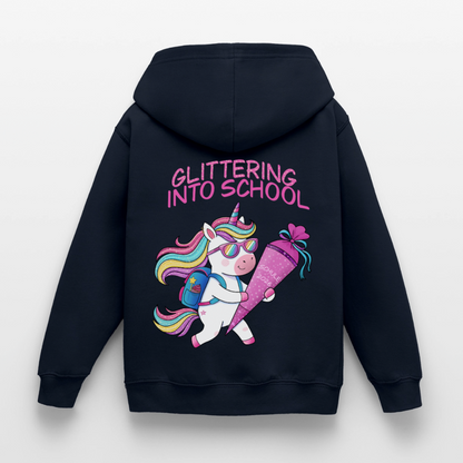 glittering-into-shool-kinder-hoodie - Navy