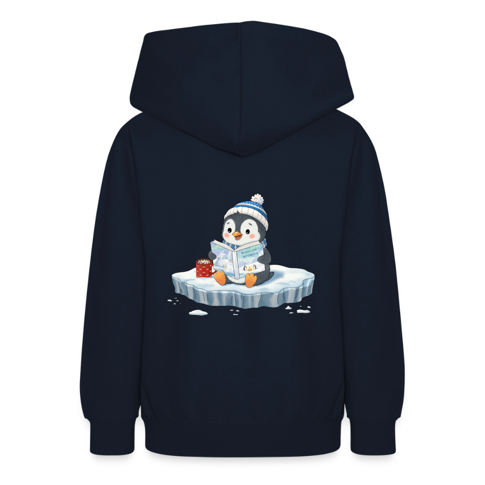 cozy.pinguin.stories.teenager.hoodie - Navy