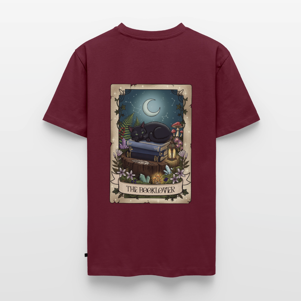 Tarotkarten-Booklover-männer-shirt - Burgunderrot