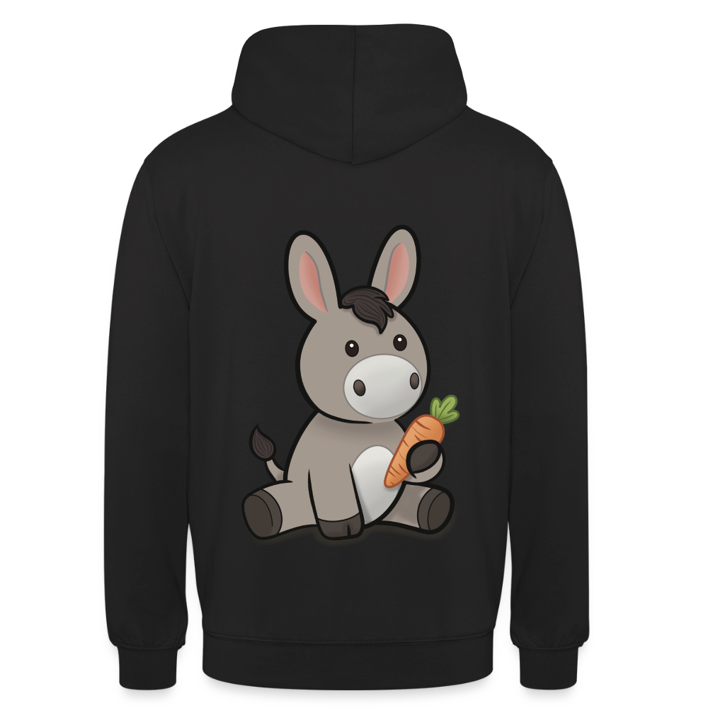 der-kleine-esel-unisex-hoodie - Schwarz