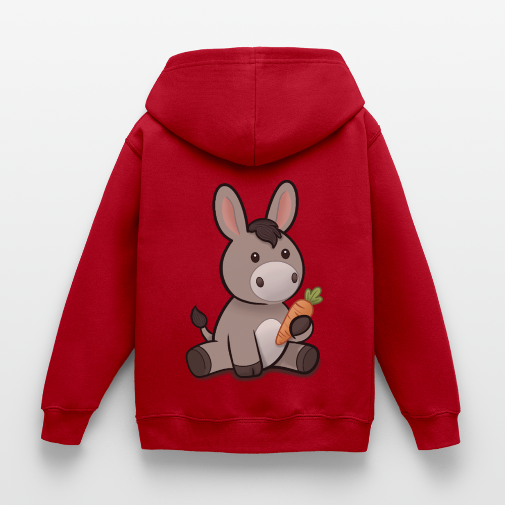 der-kleine-esel-kinder-hoodie - Rot