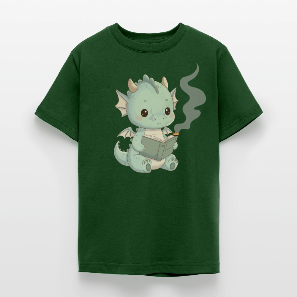 kleiner-bucherdrache-teenager-t-shirt - Forstgrün 