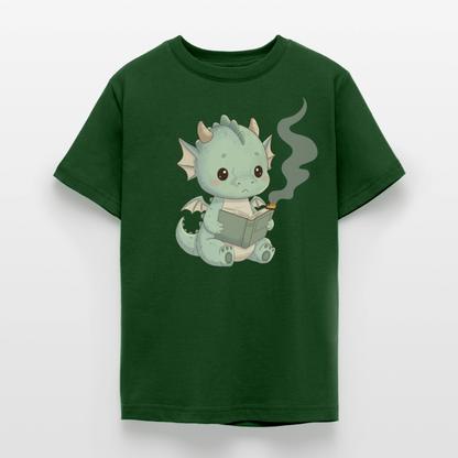 kleiner-bucherdrache-teenager-t-shirt - Forstgrün 