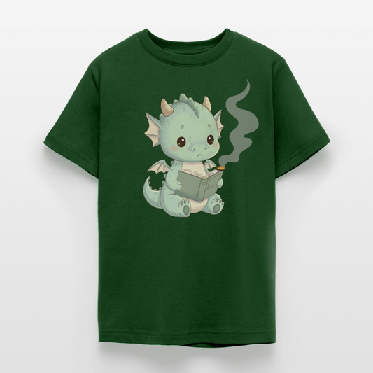 kleiner-bucherdrache-teenager-t-shirt - Forstgrün 
