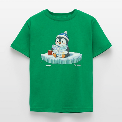Cozy.Pinguin.Stories.Kinder.T-Shirt - Kelly Green