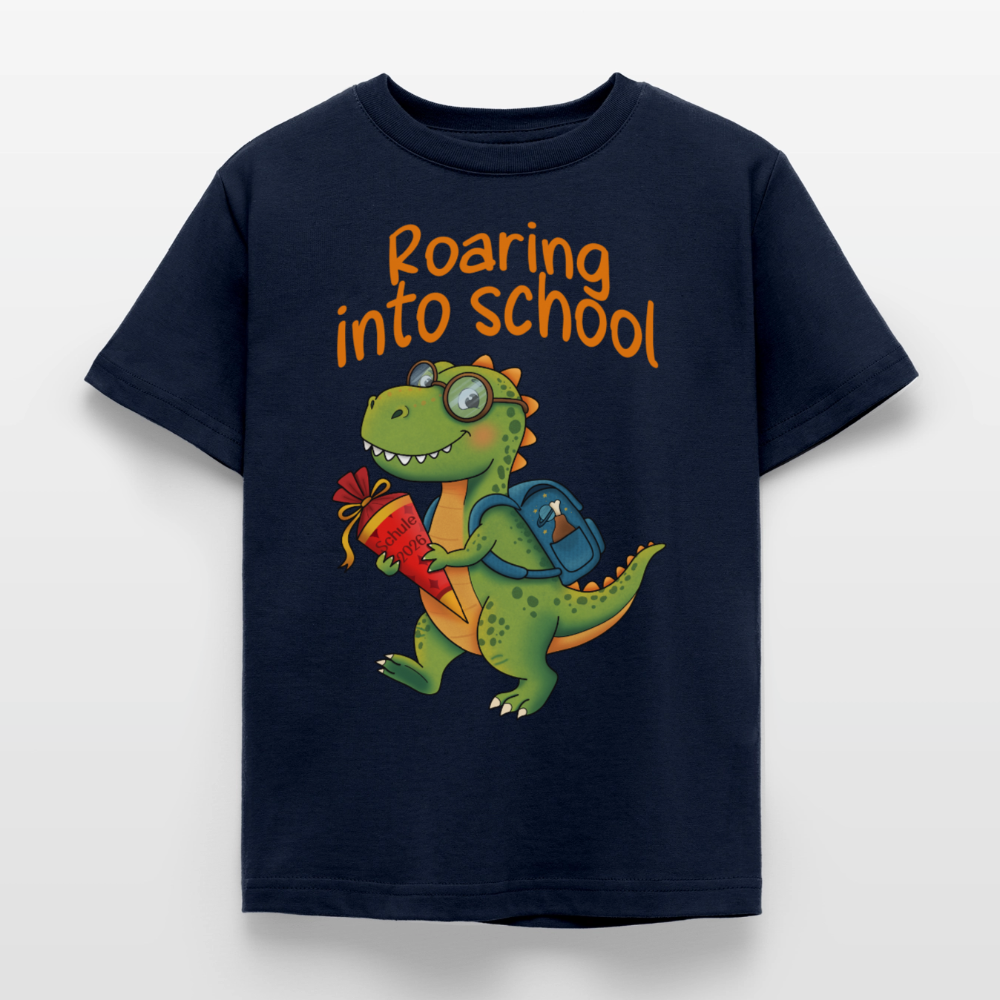 roaring-into-shool-kinder-t-shirt - Navy