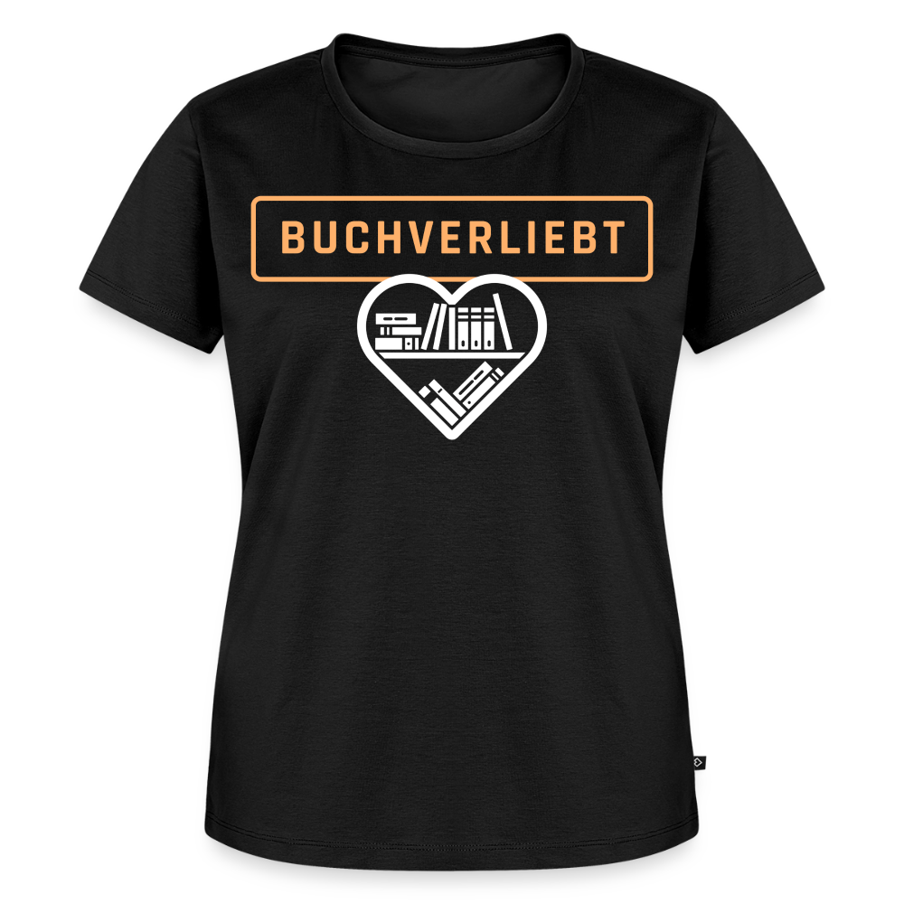 buchverliebt-frauen-shirt - Schwarz