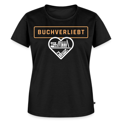 buchverliebt-frauen-shirt - Schwarz