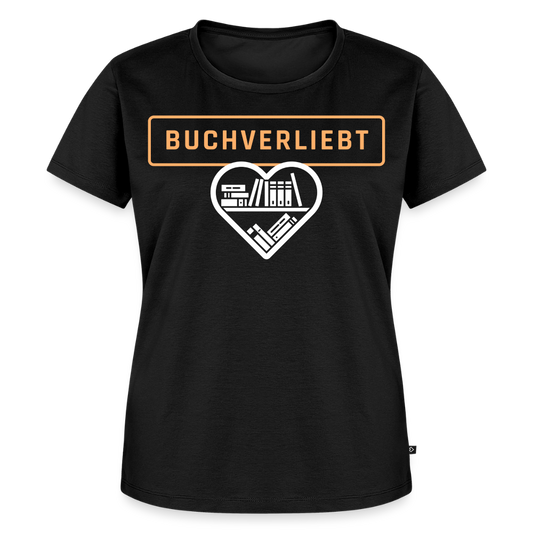 buchverliebt-frauen-shirt - Schwarz