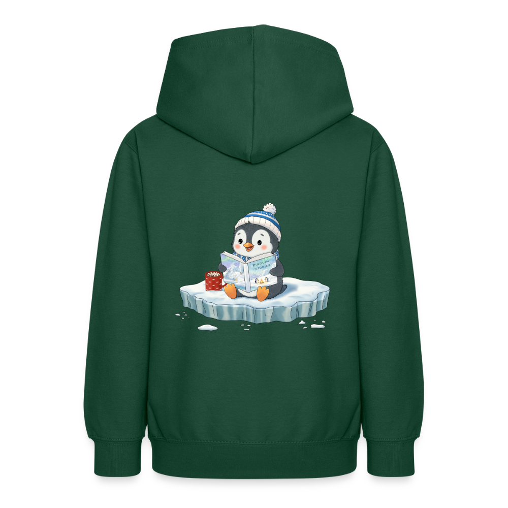 cozy.pinguin.stories.teenager.hoodie - Flaschengrün