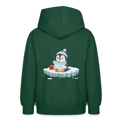 cozy.pinguin.stories.teenager.hoodie - Flaschengrün