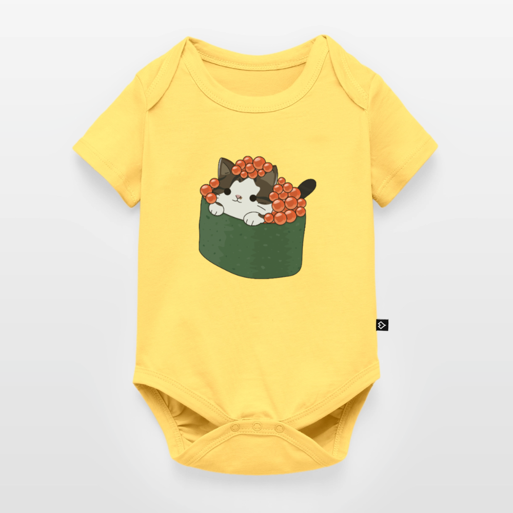 Sushi-Cats-Gunkan-baby-bio-body - Pastellgelb
